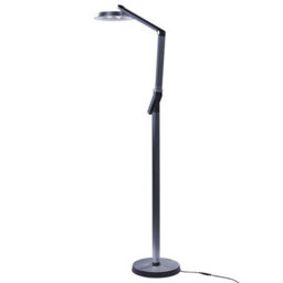 Beliani Floor Led Lamp 170 Cm Dark Grey, Dimmable With Adjustable Colour Temperature For Home Office - thumbnail 6