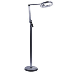Beliani Floor Led Lamp 170 Cm Dark Grey, Dimmable With Adjustable Colour Temperature For Home Office - thumbnail 4