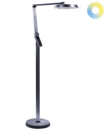 Beliani Floor Led Lamp 170 Cm Dark Grey, Dimmable With Adjustable Colour Temperature For Home Office - thumbnail 3