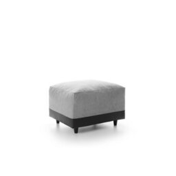Abakus Direct Dylan Collection Footstool In Light Grey - thumbnail 2