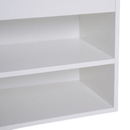 Homcom Wooden Shoes Cabinet Bench Hidden Storage Padded Seat Organiser White - thumbnail 9