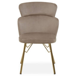 Orsina Mink Velvet Chair, Rustless Velvet Armchair, Easy To Assemble Bedroom Chair, Easy To Clean Outdoor Chair