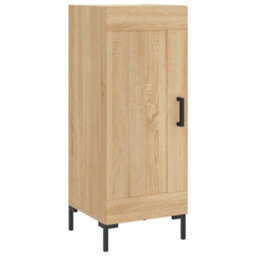 Berkfield Elegant Highboard Sonoma Oak 34.5X34X180 Cm Engineered Wood - thumbnail 5