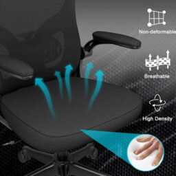 Lightweight Ergonomic Office Chair With Flip Up Armrests - thumbnail 3