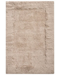 Wyld And Coco Bath Mat 60 X 90 Cm Light Brown Plush Cotton, Absorbent Rectangular Luxury Design - thumbnail 1