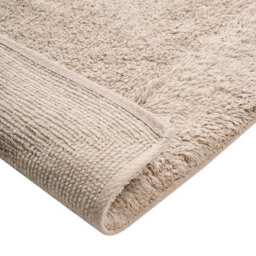 Wyld And Coco Bath Mat 60 X 90 Cm Light Brown Plush Cotton, Absorbent Rectangular Luxury Design - thumbnail 5