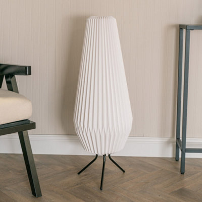 Valuelights Astrid Geometric Origami Teardrop Paper Pleated Floor Lamp - image 1