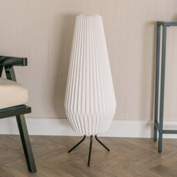 Valuelights Astrid Geometric Origami Teardrop Paper Pleated Floor Lamp - thumbnail 1