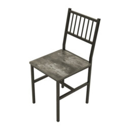 Living And Home 3-Piece Grey And Black Dining Table Set With 2 Chairs - thumbnail 7