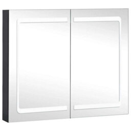 Berkfield Stylish Led Bathroom Mirror Cabinet 80X12.2X68 Cm - thumbnail 1