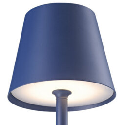 Happy Homewares Tall Navy Blue Rechargeable Touch Dimmable Table Lamp With Metal Shade - thumbnail 2
