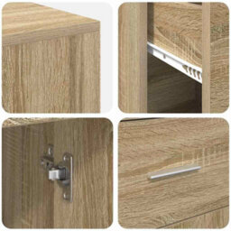Berkfield Corner Desk Sonoma Oak 102X88X75 Cm Engineered Wood - thumbnail 9