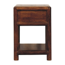 Artisan Furniture Solid Wood Regency Chestnut Nightstand, 1-Drawer, 1 Open Slot, Dark Brown - thumbnail 9