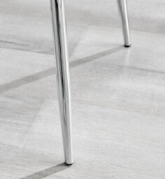 Furniturebox Uk Leonardo Glass And Chrome Metal Dining Table And 6 Dark Grey Nora Velvet Silver Leg Chairs - thumbnail 7