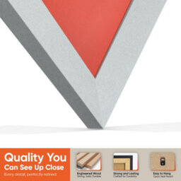 "30X17"" Silver Sleek Vinyl Record Frame With Poppy Red Mount For 12 Inch Lp Album Cover & Disc - Ak Frames" - thumbnail 3