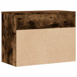 Berkfield Stylish Shoe Bench Smoked Oak 60X30X45 Cm Engineered Wood - thumbnail 7
