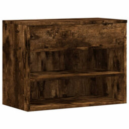 Berkfield Stylish Shoe Bench Smoked Oak 60X30X45 Cm Engineered Wood