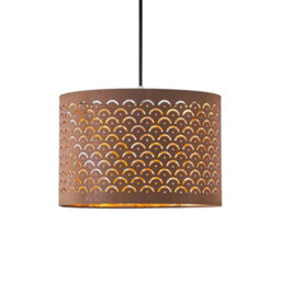 Innoteck Reflective Drum Shade -  Brown External Warm Gold Inner - thumbnail 1
