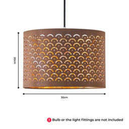 Innoteck Reflective Drum Shade -  Brown External Warm Gold Inner - thumbnail 5