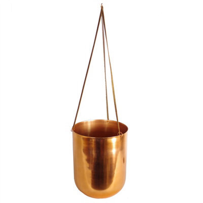Leaf 18 X 22Cm Copper Hanging Planter - image 1