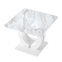 Furniture in Fashion Halo High Gloss Lamp Table In Magnesia Marble Effect - thumbnail 6