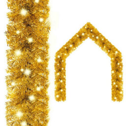 Walplus Christmas Garland With Led Lights 10 M Gold - thumbnail 1