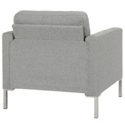 Dorel Fabry Armchair In Fabric Grey With Steel Legs - thumbnail 4
