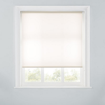 A.unique Home Premium Trimmable Daylight Roller Window Blind - Light Filtering Fabric - 4Ft - Cream - 120Cm (W) X 170Cm (L) - image 1