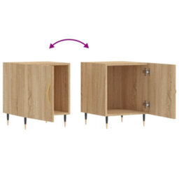 Berkfield Bedside Cabinets 2 Pcs Sonoma Oak 40X40X50 Cm Engineered Wood - thumbnail 8
