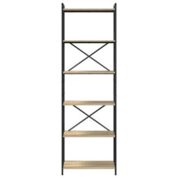Berkfield Modern Bookcase Sonoma Oak 60 X 30 X 188 Cm Engineered Wood - thumbnail 5
