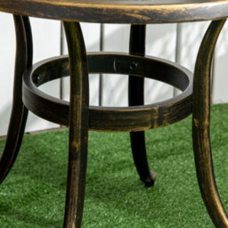 Wyld Haus Sani 60Cm Bronze-Tone Cast Aluminium Outdoor Side Table With Adjustable Anti-Slip Feet - thumbnail 8