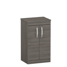 Royal Bathrooms Turin 500mm Grey Elm Floor Standing Worktop Vanity Unit - 2 Doors - thumbnail 4
