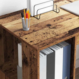 Berkfield Durable Brown Writing Desk Old Wood Solid Reclaimed Wood Standard - thumbnail 4