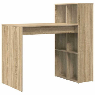 Berkfield Modern Computer Desk Sonoma Oak Engineered Wood Medium Computer Desk