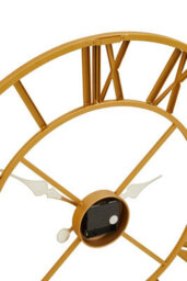 Orsina Gold Finish Wall Clock, Roman Numeral Analogue Clock With Spade Hands, Decorative Silent Clock For Display - thumbnail 9