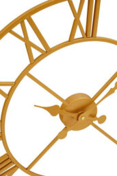 Orsina Gold Finish Wall Clock, Roman Numeral Analogue Clock With Spade Hands, Decorative Silent Clock For Display - thumbnail 8