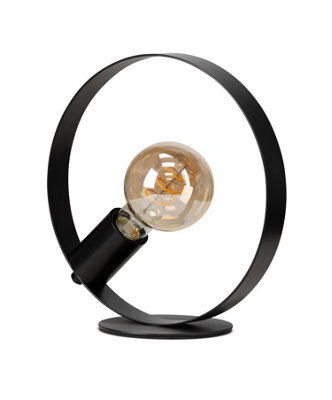 Lighting Supermarket Hoople Matt Black Industrial Hoop Table Lamp - image 1