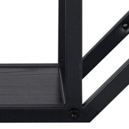 Wyld Haus El Paso Octagonal Black Metal Wall Shelf With 4 Wood Shelves - thumbnail 7