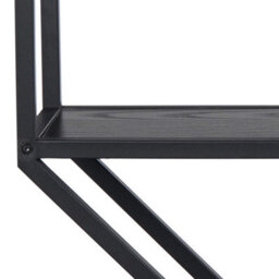 Wyld Haus El Paso Octagonal Black Metal Wall Shelf With 4 Wood Shelves - thumbnail 9