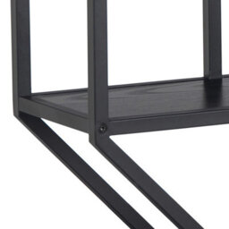 Wyld Haus El Paso Octagonal Black Metal Wall Shelf With 4 Wood Shelves - thumbnail 8