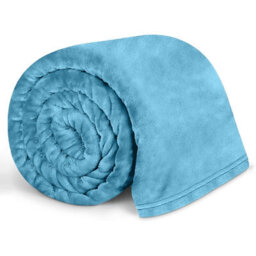 Bedlooms Light Blue Blanket, Reversible & Lightweight Couch & Bed Throw Blanket, Super King 230X270Cm - thumbnail 1