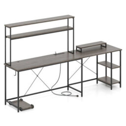 L Shaped Gaming Desk Reversible Corner Computer Desk W/led Strip - thumbnail 5