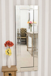 Mirroroutlet Milton All Glass Bevelled Square Corner Wall Mirror 120 X 40 Cm - thumbnail 4