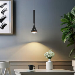 Luminosa Lighting Luminosa Lucinda Slim Pendant Ceiling Light Matt Black Led 2400/4000/6500K - thumbnail 2