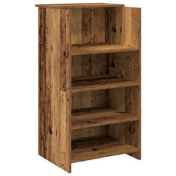 Berkfield Durable Reception Desk Old Wood 55X50X103.5 Cm Engineered Wood - thumbnail 1