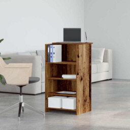 Berkfield Durable Reception Desk Old Wood 55X50X103.5 Cm Engineered Wood - thumbnail 4