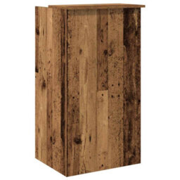 Berkfield Durable Reception Desk Old Wood 55X50X103.5 Cm Engineered Wood - thumbnail 7