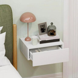 Floating Bedside Table Wall Mounted Drawer Nightstand Bedroom Storage - thumbnail 1