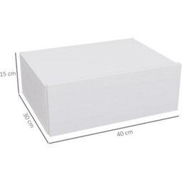 Floating Bedside Table Wall Mounted Drawer Nightstand Bedroom Storage - thumbnail 2