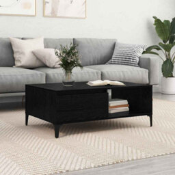 Berkfield Coffee Table Black Oak 90 X 60 X 35 Cm Engineered Wood